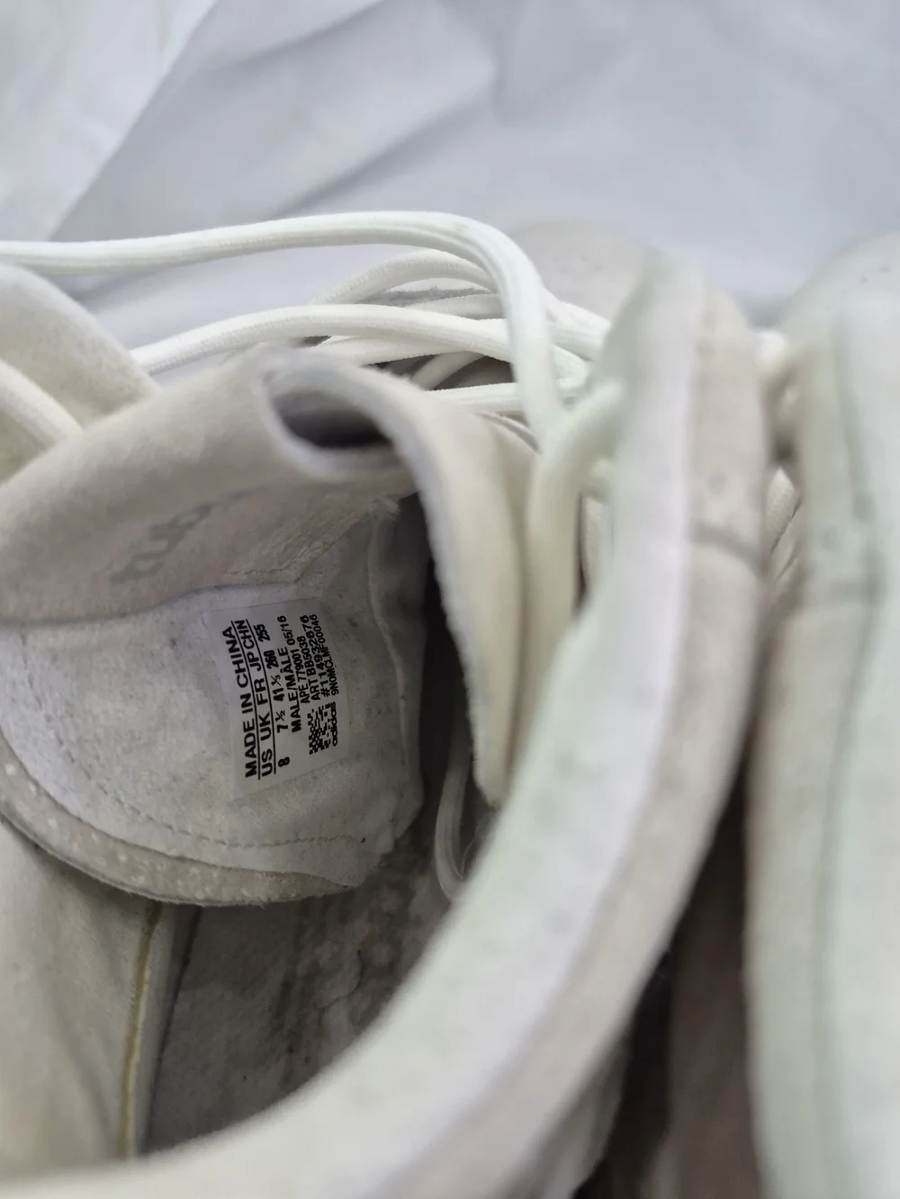 adidas Off-White Suede High-Top Sneakers‎ with Midfoot Strap 8